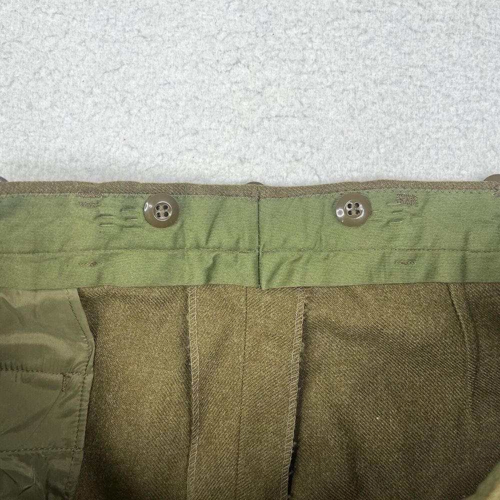 Vintage Military Pants Mens 39x27.5‎ Green Wool 1968 Trousers Australia Army - Picture 7 of 13
